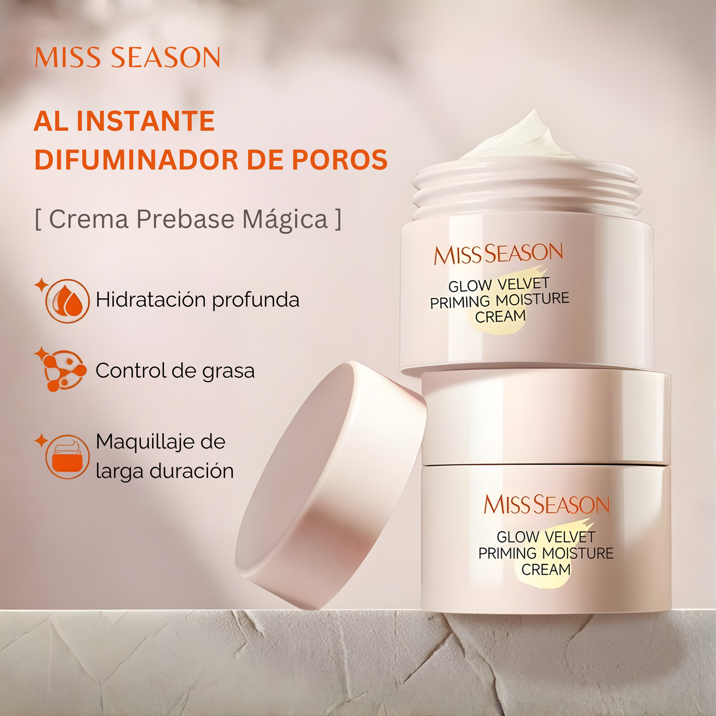 Prebase Difuminador de Poros con Crema Hidratante