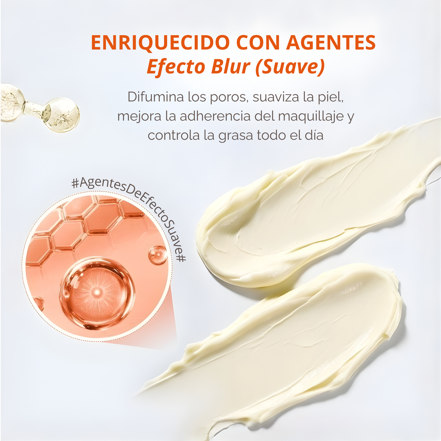 Prebase Difuminador de Poros con Crema Hidratante